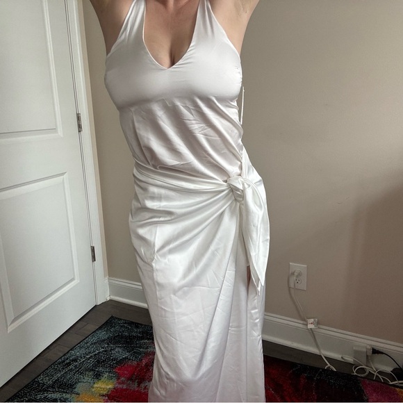 NWT Show Me Your Mumu White Dress Bridal Silky - Picture 4 of 10